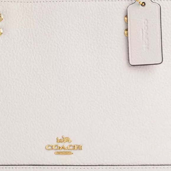 New🤍Coach White Dempsey Carryall Large Tote - Picture 4 of 6